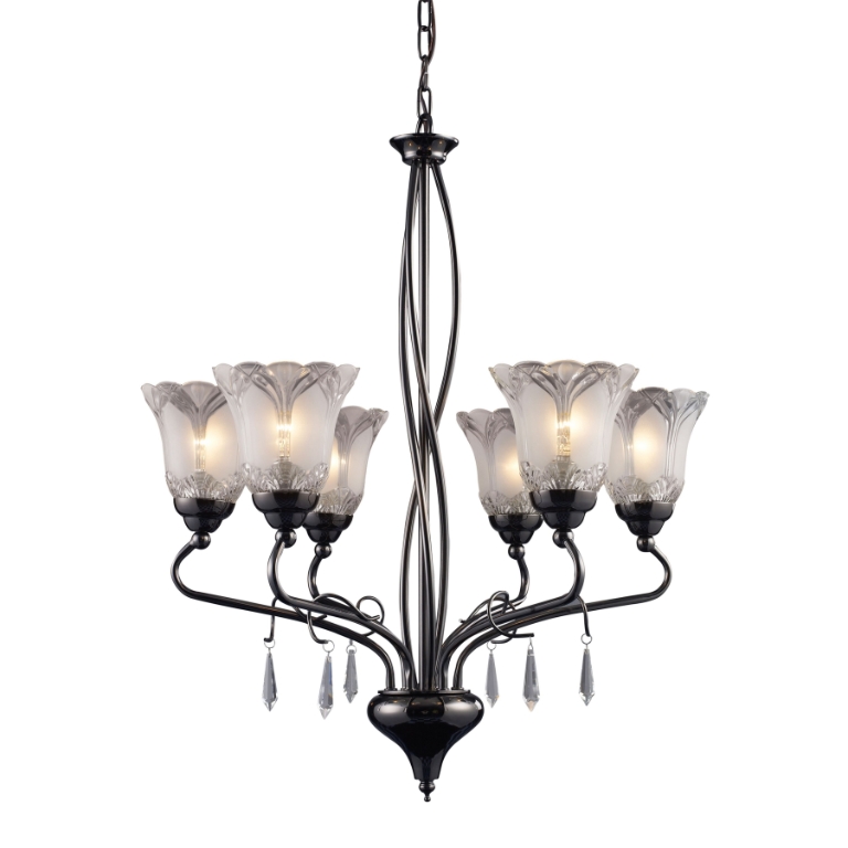 Nouveau 24'' Wide 6-Light Chandelier