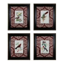 Cuvier Exotic Birds Framed Wall Art - Set of 4