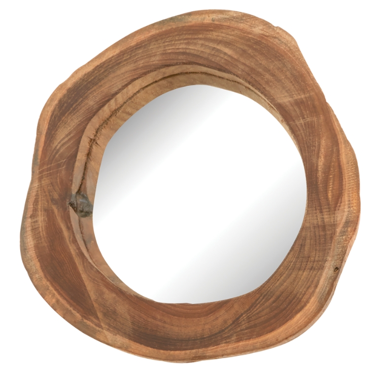 Teak Wood Wall Mirror - Set of 3