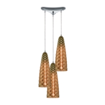 Glitzy 12'' Wide 3-Light Mini Pendant
