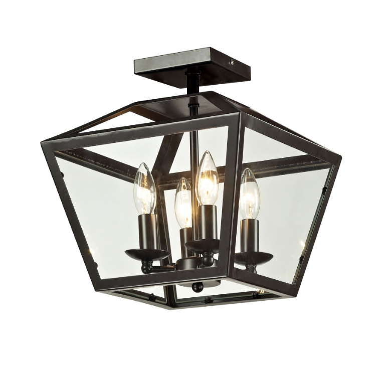 Alanna 12'' Wide 4-Light Semi Flush Mount