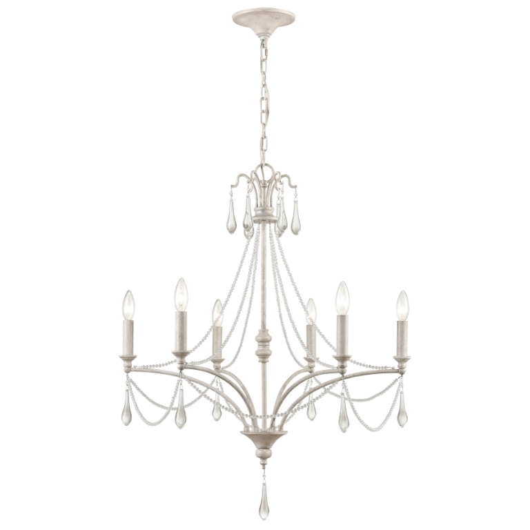 French Parlor 27'' Wide 6-Light Chandelier