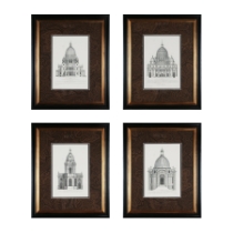 Domes Framed Wall Art - Set of 4