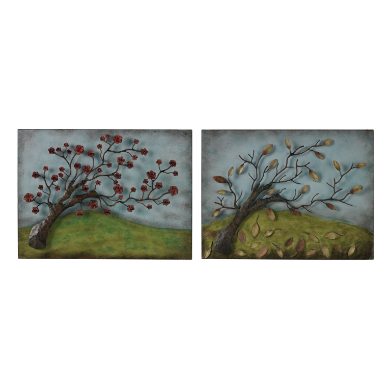 Autumn and Spring Dimensional Wall Art - Set of 2