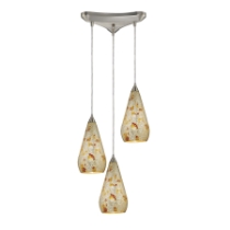 Curvalo 10'' Wide 3-Light Mini Pendant