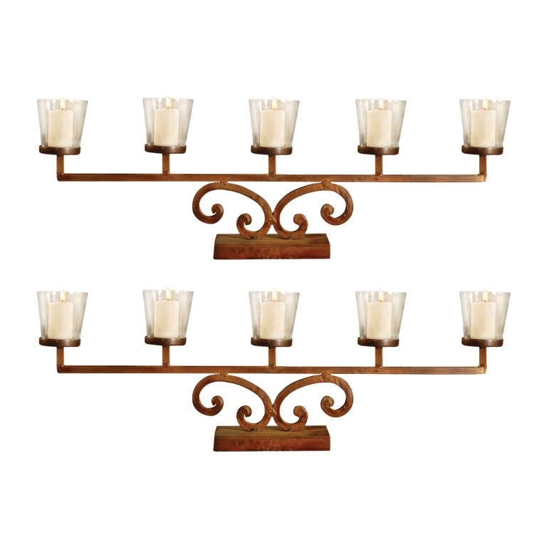 Prairie Candleholder Centerpiece - Set of 2
