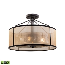 Diffusion 18'' Wide 3-Light Semi Flush Mount