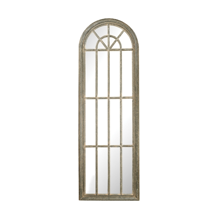 Arched Windowpane Wall Mirror