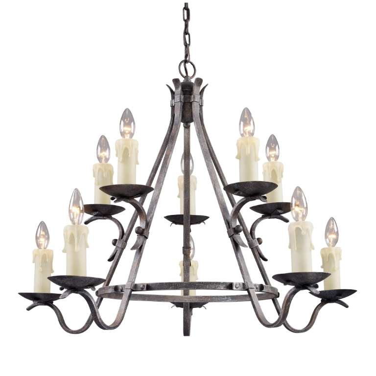 Jamestown 34'' Wide 10-Light Chandelier