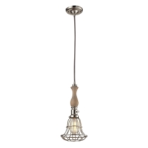 Wood 7'' Wide 1-Light Pendant