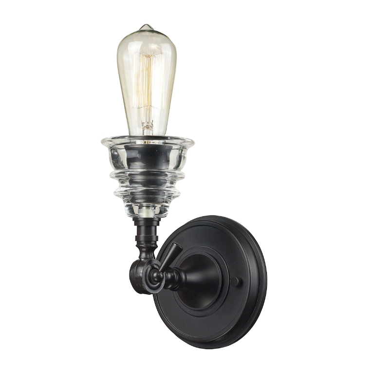 Insulator Glass 8'' High 1-Light Sconce