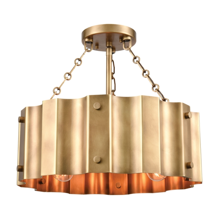 Clausten 17'' Wide 3-Light Semi Flush Mount