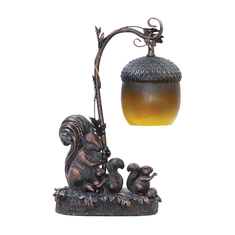 Squirrel Acorn Light 14.5'' High 1-Light Table Lamp