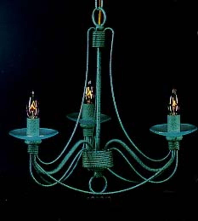 European Crafted 3-Light Chandelier