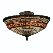 Jewelstone 16'' Wide 3-Light Semi Flush Mount