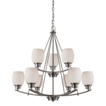 Casual Mission 29'' Wide 9-Light Chandelier