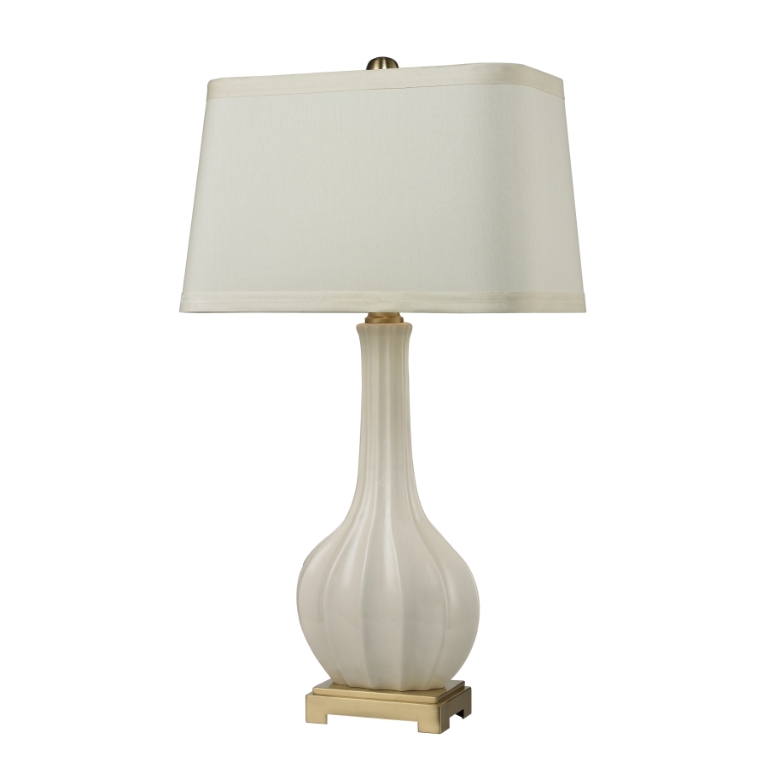 Fluted Ceramic 34'' High 1-Light Table Lamp