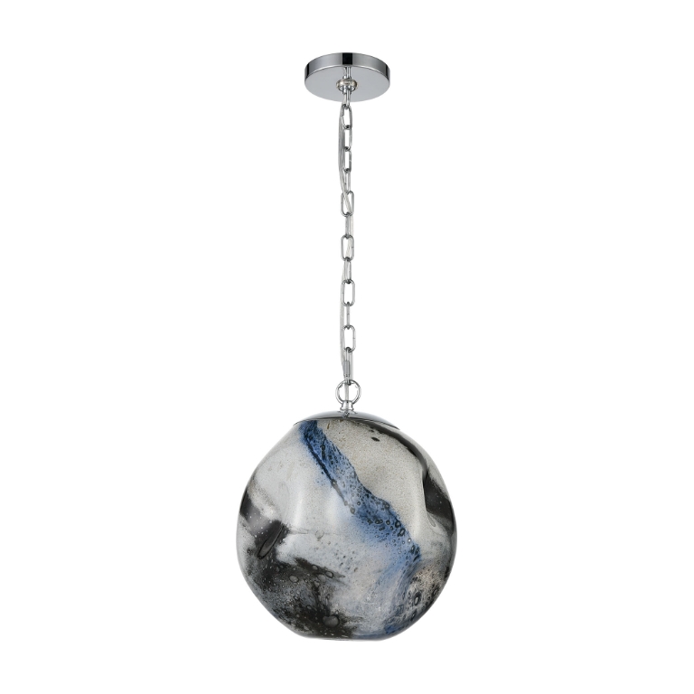 Blue Planetary 12'' Wide 1-Light Pendant