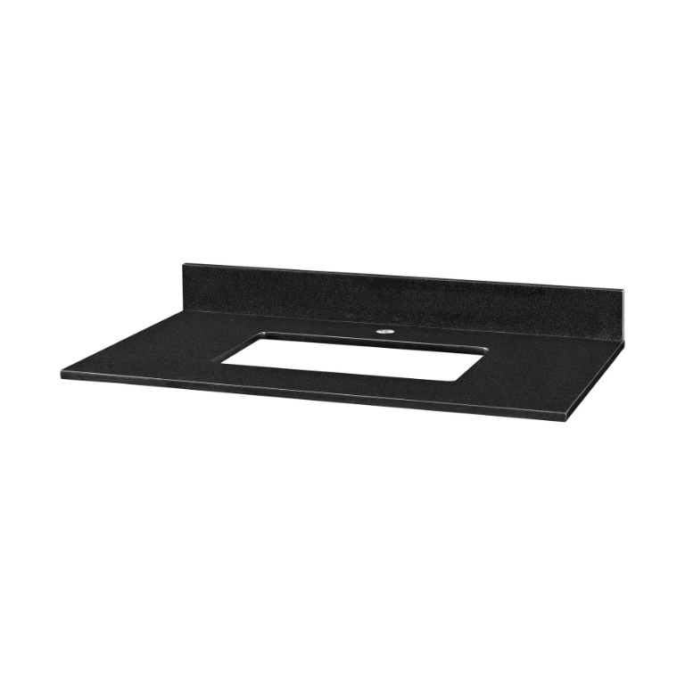 Elijah Vanity Top - Rectangular Undermount Single Faucet Hole 37''