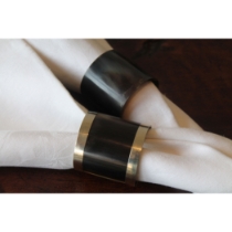 Horn Napkin Ring II - Plain - Set of 4